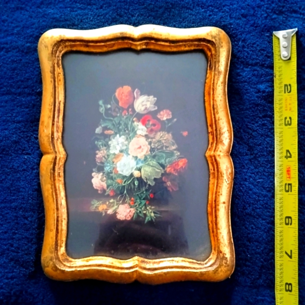 Vintage gold framed still life Made in Italy exclusively for Sears 6" x 8"